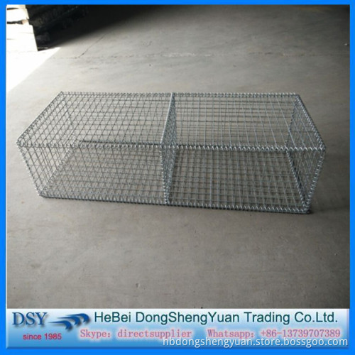 factory price hot dip galvanized Gabion mesh factory/2*1*1 m gabion retaining baskets prices